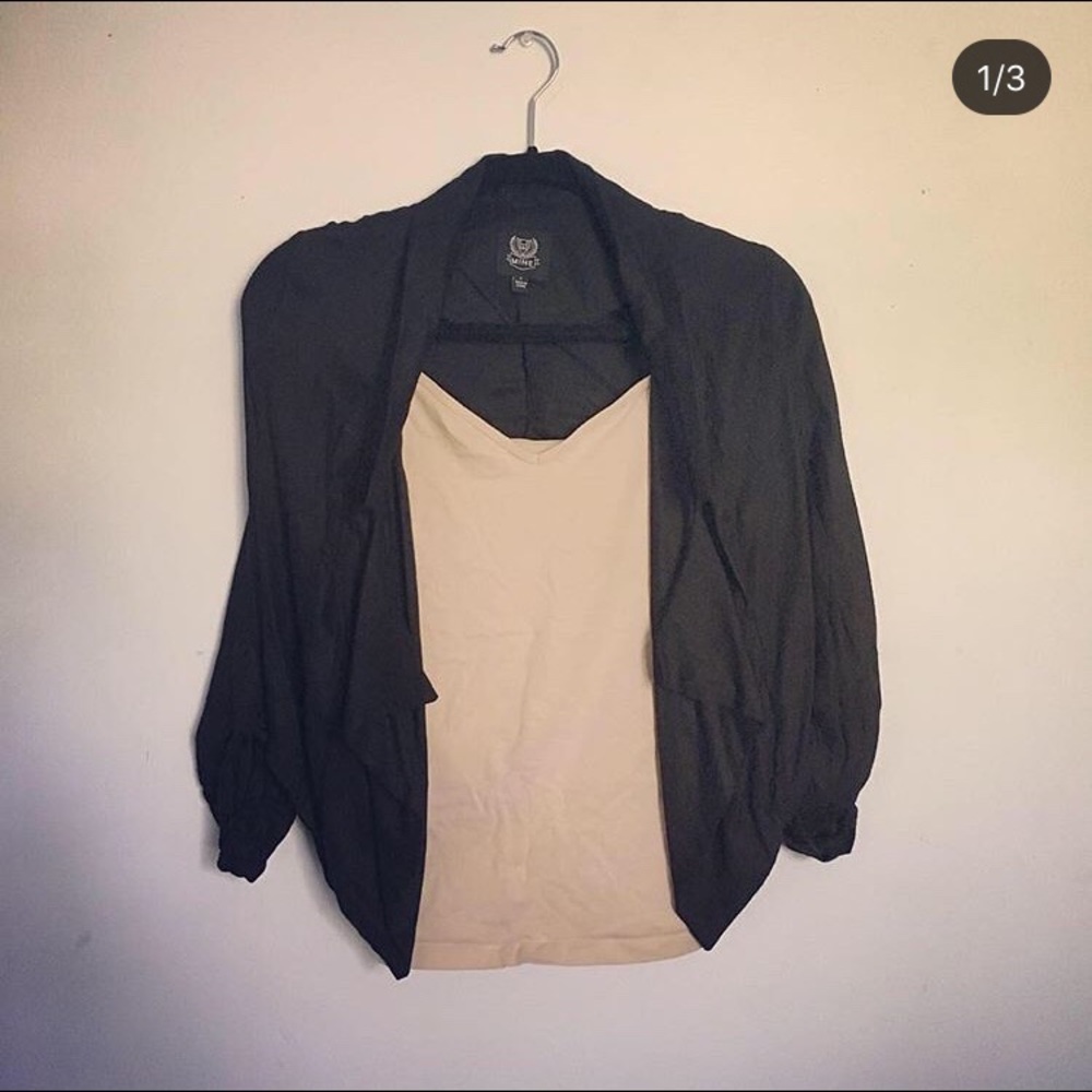 MINE black crop top cardigan